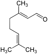 ゲラ二アール（geranial）の構造式