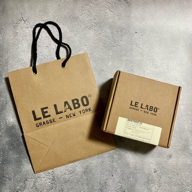 ルラボ（LELABO）のショッピングバッグと箱